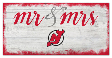 New Jersey Devils Mr. & Mrs. Script Wood Sign - 6