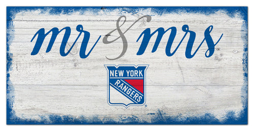 New York Rangers Mr. & Mrs. Script Wood Sign - 6