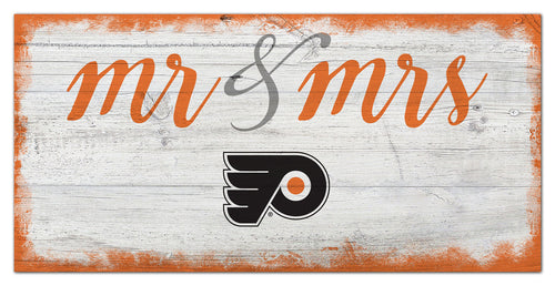 Philadelphia Flyers Mr. & Mrs. Script Wood Sign - 6