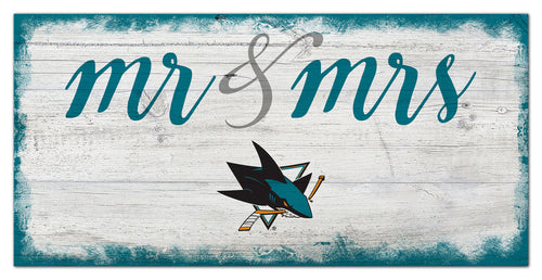 San Jose Sharks Mr. & Mrs. Script Wood Sign - 6