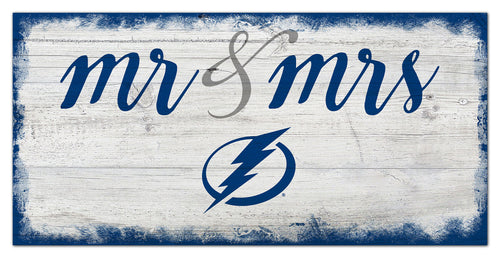 Tampa Bay Lightning Mr. & Mrs. Script Wood Sign - 6