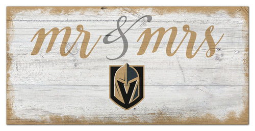 Vegas Golden Knights Mr. & Mrs. Script Wood Sign - 6