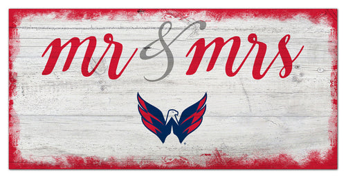 Washington Capitals Mr. & Mrs. Script Wood Sign - 6