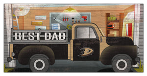 Anaheim Ducks Best Dad Truck Sign - 6"x12"