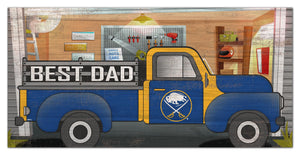 Buffalo Sabres Best Dad Truck Sign - 6"x12"