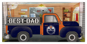 Edmonton Oilers Best Dad Truck Sign - 6"x12"