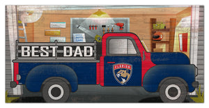 Florida Panthers Best Dad Truck Sign - 6"x12"