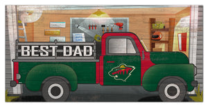 Minnesota Wild Best Dad Truck Sign - 6"x12"