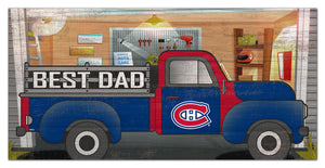 Montreal Canadiens Best Dad Truck Sign - 6"x12"