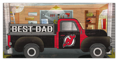 New Jersey Devils Best Dad Truck Sign - 6