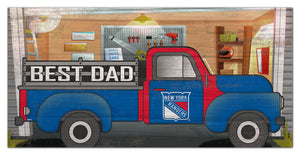 New York Rangers Best Dad Truck Sign - 6"x12"