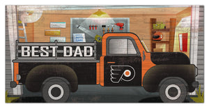 Philadelphia Flyers Best Dad Truck Sign - 6"x12"
