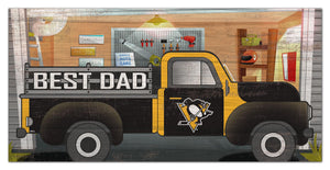 Pittsburgh Penguins Best Dad Truck Sign - 6"x12"