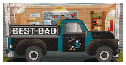 San Jose Sharks Best Dad Truck Sign - 6