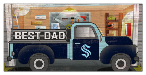 Seattle Kraken Best Dad Truck Sign - 6