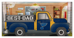 St. Louis Blues Best Dad Truck Sign - 6"x12"