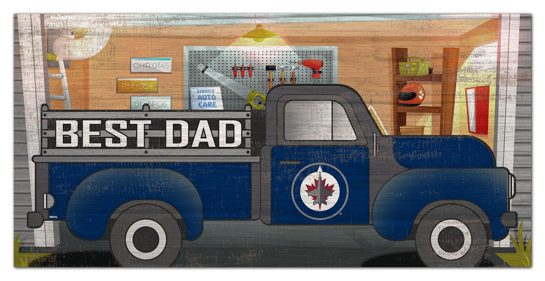 Winnipeg Jets Best Dad Truck Sign - 6