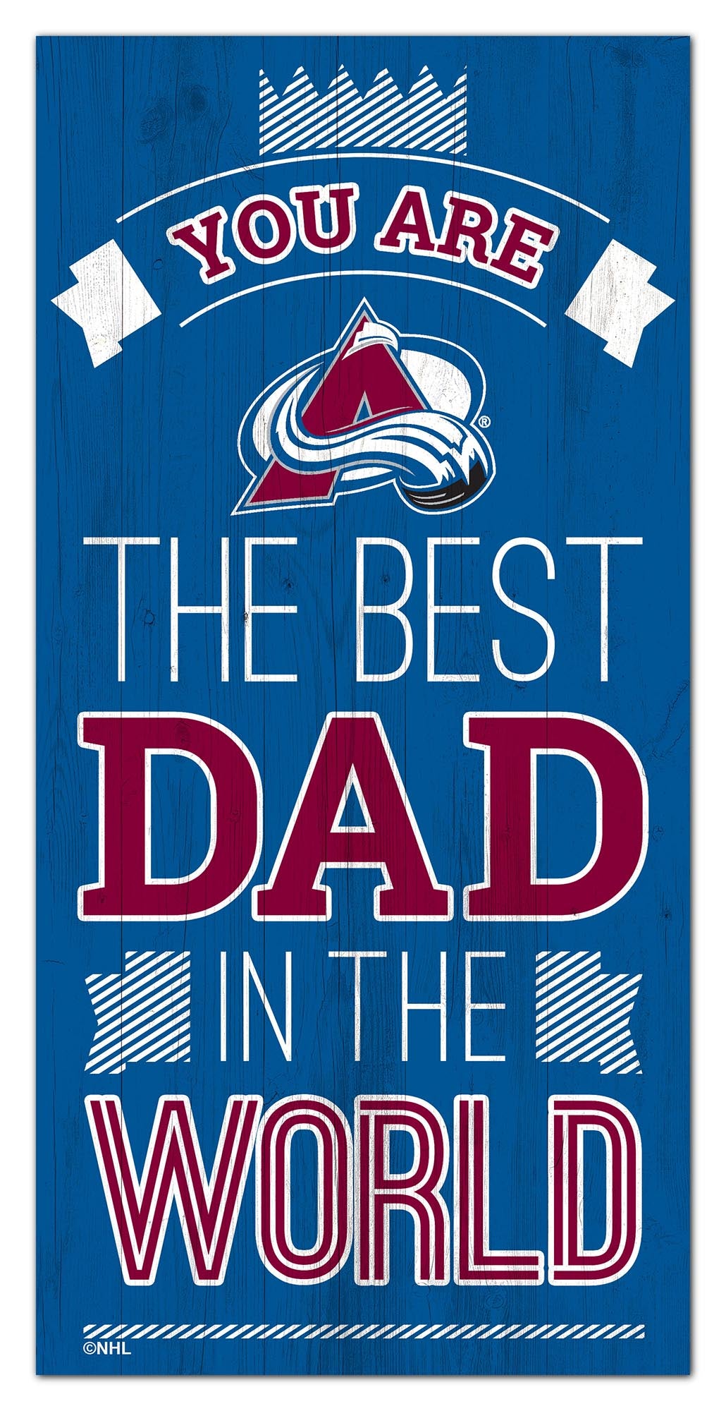 Colorado Avalanche Best Dad Wood Sign - 6