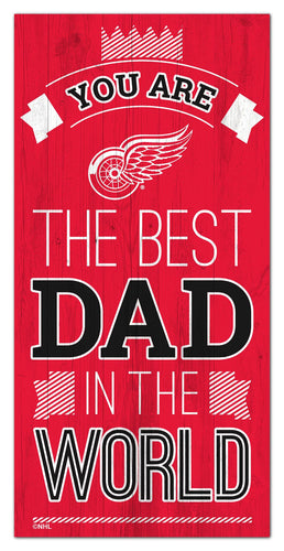 Detroit Red Wings Best Dad Wood Sign - 6