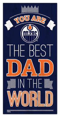 Edmonton Oilers Best Dad Wood Sign - 6