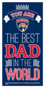 Florida Panthers Best Dad Wood Sign - 6"x12"