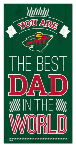 Minnesota Wild Best Dad Wood Sign - 6