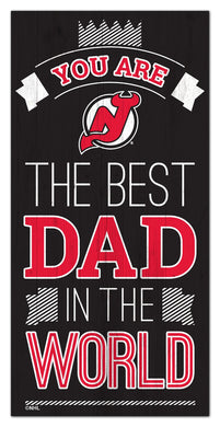 New Jersey Devils Best Dad Wood Sign - 6