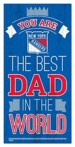 New York Rangers Best Dad Wood Sign - 6