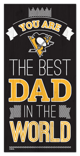 Pittsburgh Penguins Best Dad Wood Sign - 6