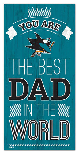 San Jose Sharks Best Dad Wood Sign - 6