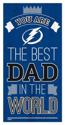 Tampa Bay Lightning Best Dad Wood Sign - 6