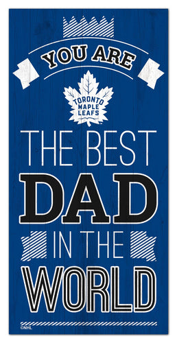 Toronto Maple Leafs Best Dad Wood Sign - 6