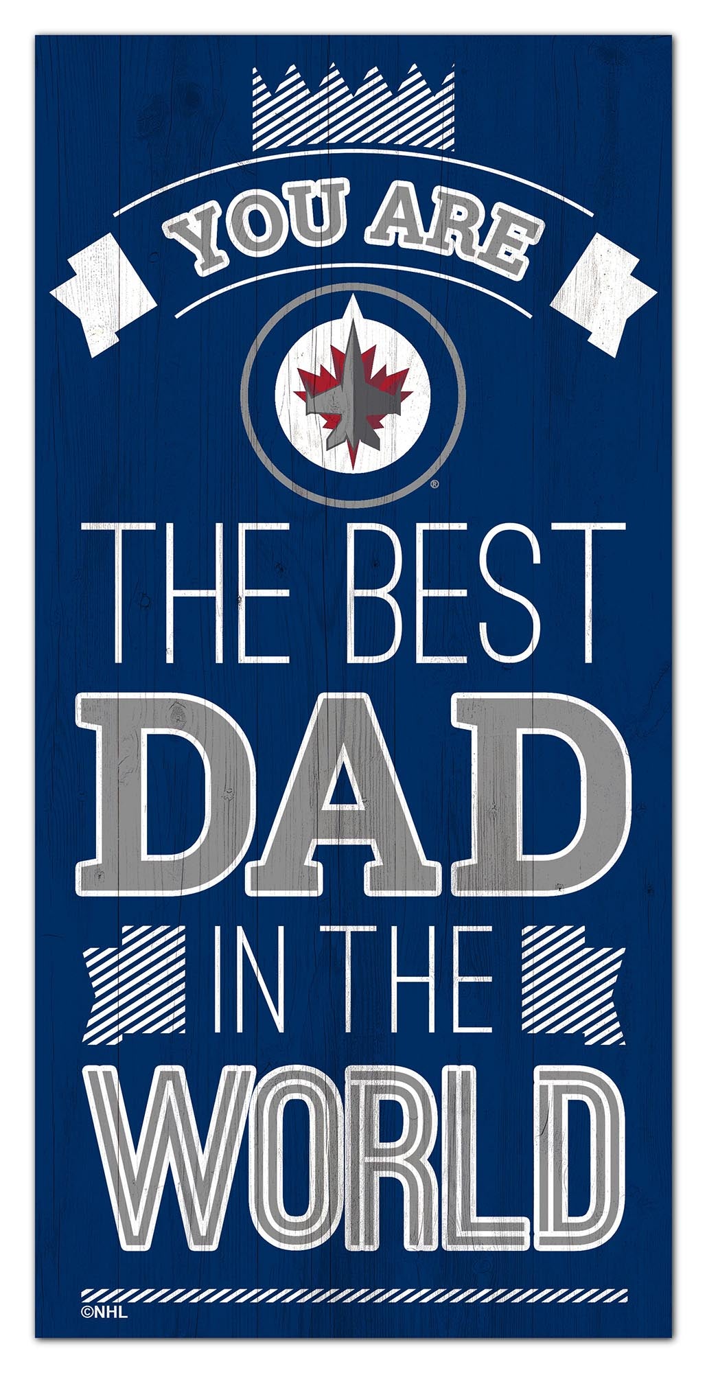 Winnipeg Jets Best Dad Wood Sign - 6