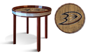 Anaheim Ducks Barrel Top Side Table