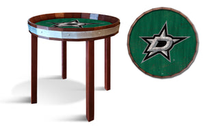 Dallas Stars Barrel Top Side Table