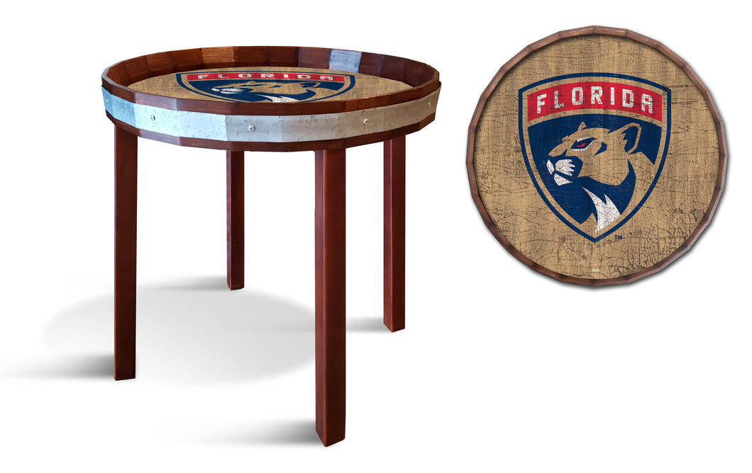Florida Panthers Barrel Top Side Table