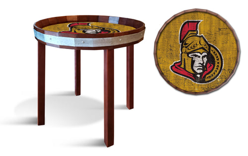 Ottawa Senators Barrel Top Side Table