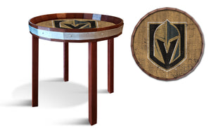 Vegas Golden Knights Barrel Top Side Table
