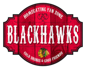 Chicago Blackhawks Homegating Wood Tavern Sign