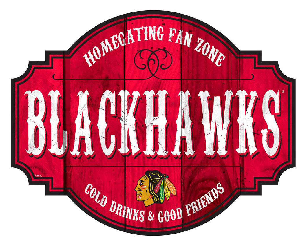 Chicago Blackhawks Homegating Wood Tavern Sign