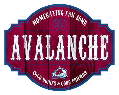 Colorado Avalanche Homegating Wood Tavern Sign