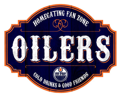 Edmonton Oilers Homegating Wood Tavern Sign