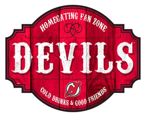 New Jersey Devils Homegating Wood Tavern Sign