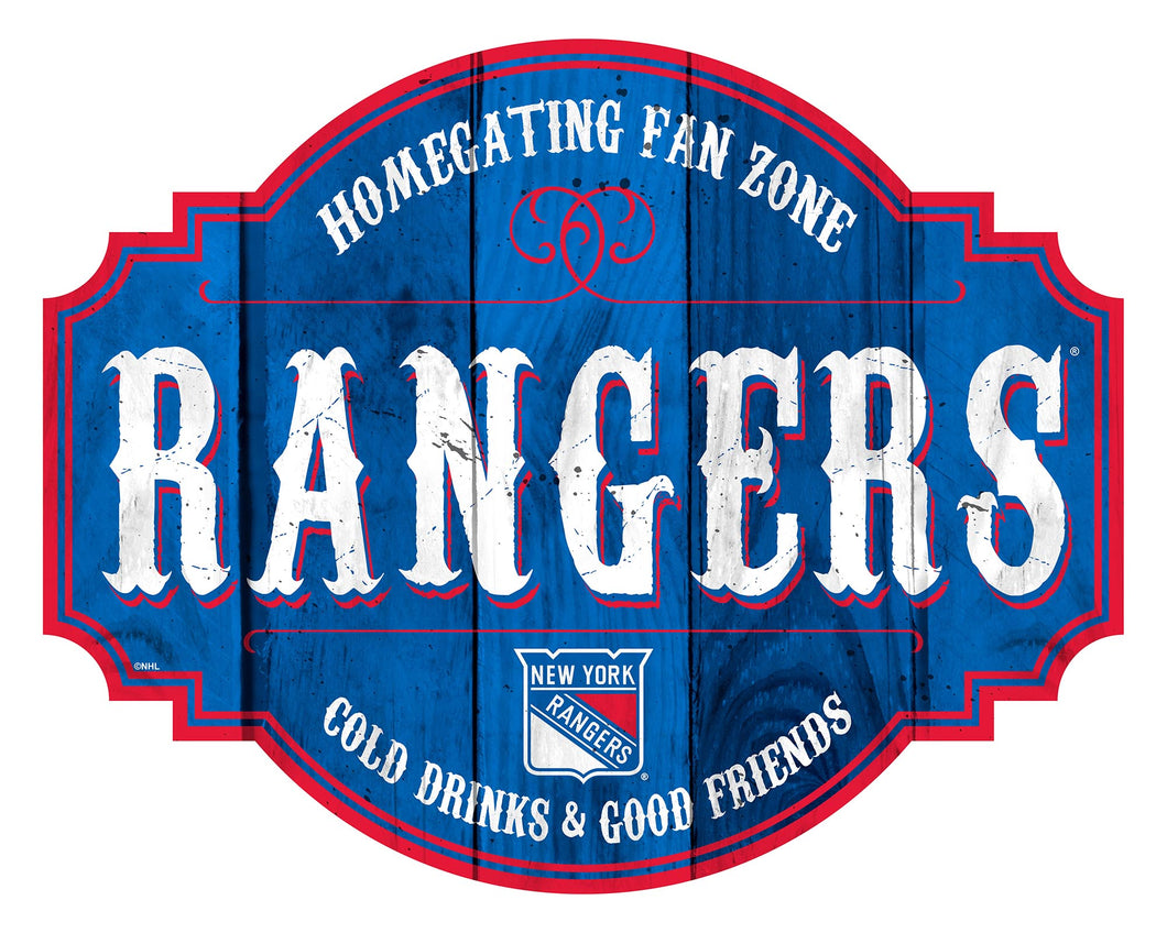 New York Rangers Homegating Wood Tavern Sign