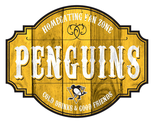 Pittsburgh Penguins Homegating Wood Tavern Sign 