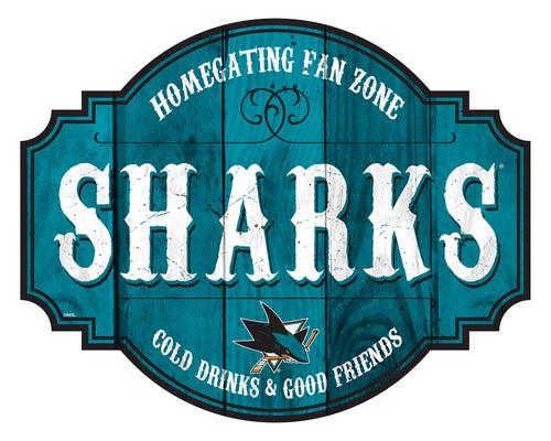 San Jose Sharks Homegating Wood Tavern Sign