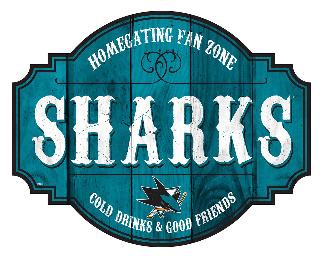 San Jose Sharks Homegating Wood Tavern Sign