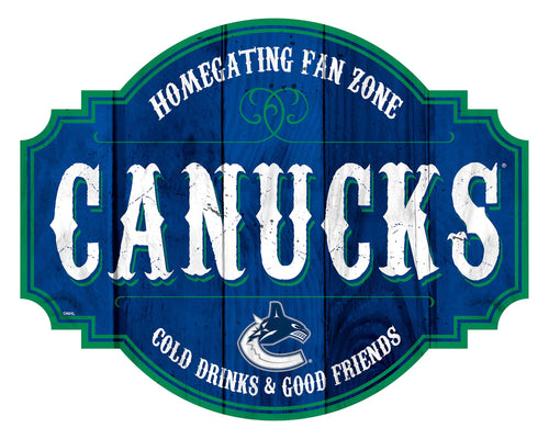 Vancouver Canucks Homegating Wood Tavern Sign