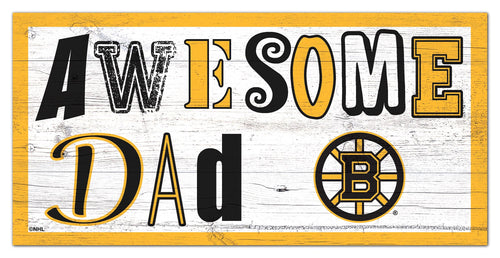 Boston Bruins Awesome Dad Wood Sign - 6