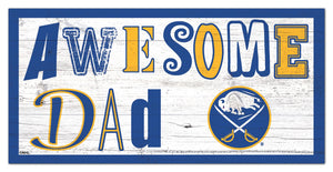 Buffalo Sabres Awesome Dad Wood Sign - 6"x12"